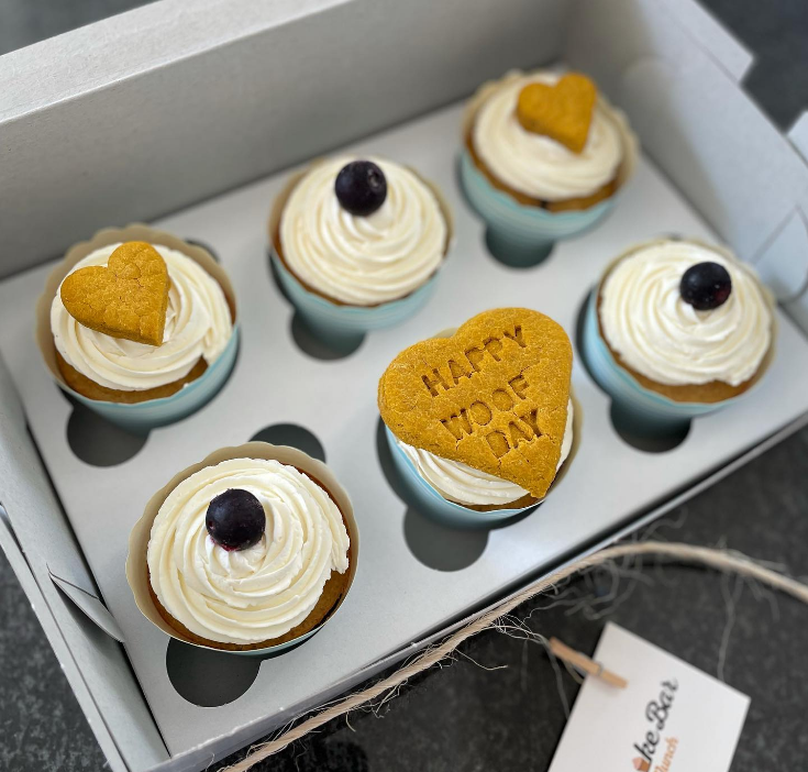 Blueberry Burst Pupcakes