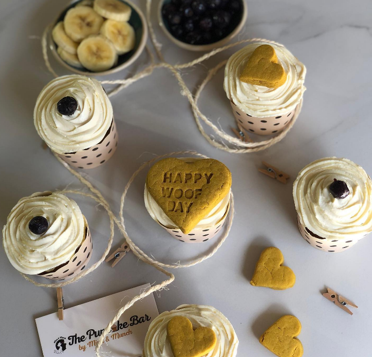 Blueberry Burst Pupcakes