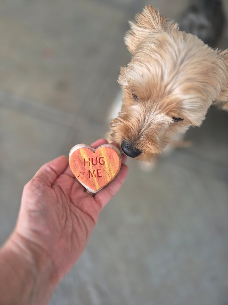 Valentines Strawberry Bark Heart Pupcakes