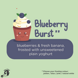Blueberry Burst Pupcakes
