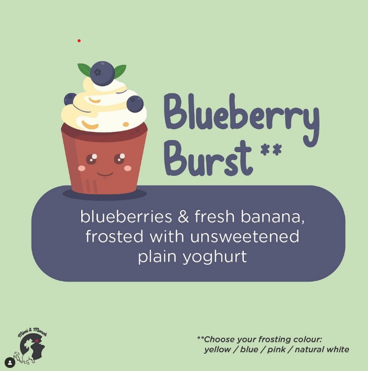 Blueberry Burst Pupcakes