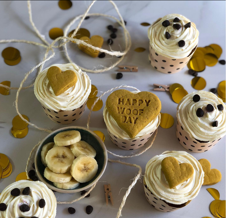 Bananut Carob Pudding Pupcakes